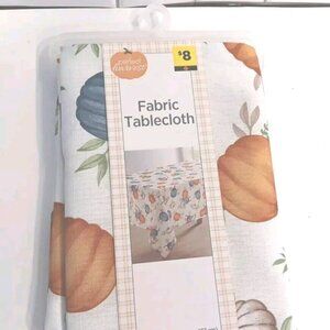 Fall Pumpkin Fabric Tablecloth 52 X 70 Inches